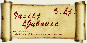 Vasilj LJubović vizit kartica